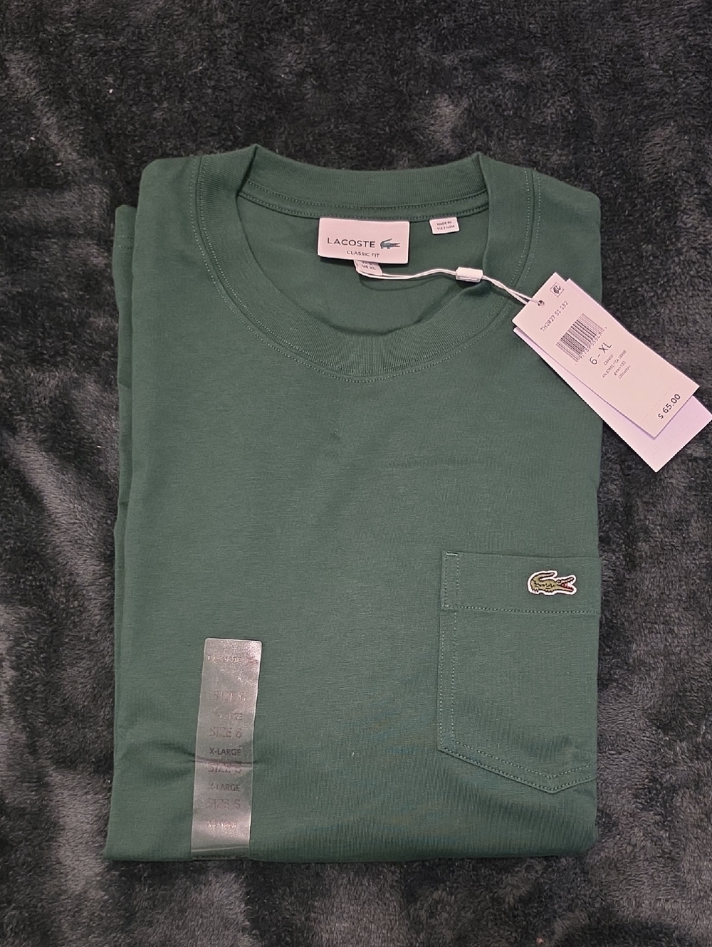 Lacoste Forest Green Pocket Tee